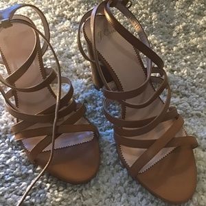 J-Crew Brown Heels 9.5